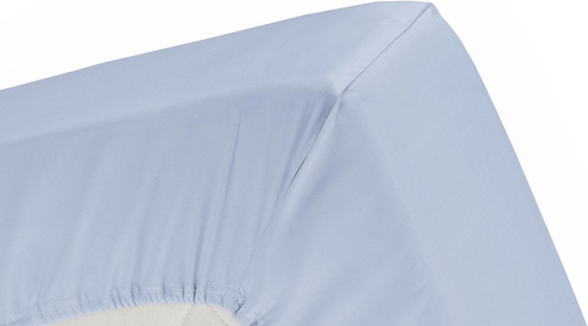 Cinderella Basic Percaline Katoen Hoeslaken - 100% Percaline Katoen - 1-persoons (90x200 Cm) - Sapphire - Blauw