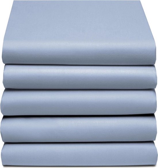 Cinderella Basic Percaline Katoen Hoeslaken - 100% Percaline Katoen - 1-persoons (90x200 Cm) - Sapphire - Blauw