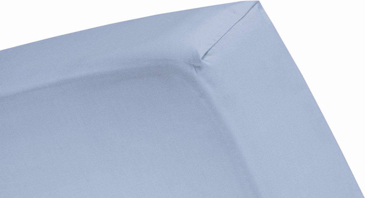 Cinderella Basic Percaline Katoen Hoeslaken - 100% Percaline Katoen - 1-persoons (90x200 Cm) - Sapphire - Blauw