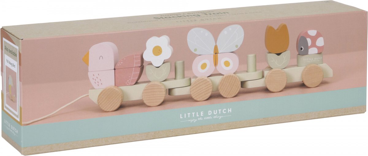 Tiamo Little Dutch Blokkentrein Flowers & Butterflies