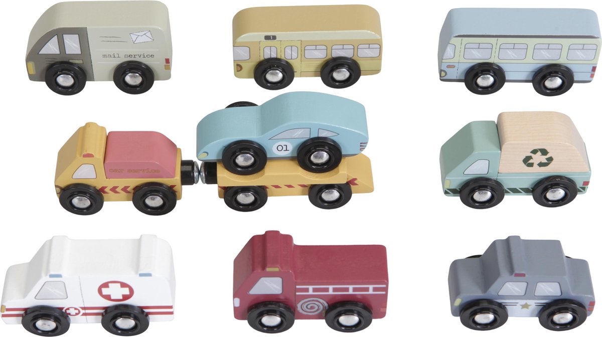 Tiamo Little Dutch Treinbaan Voertuigenset