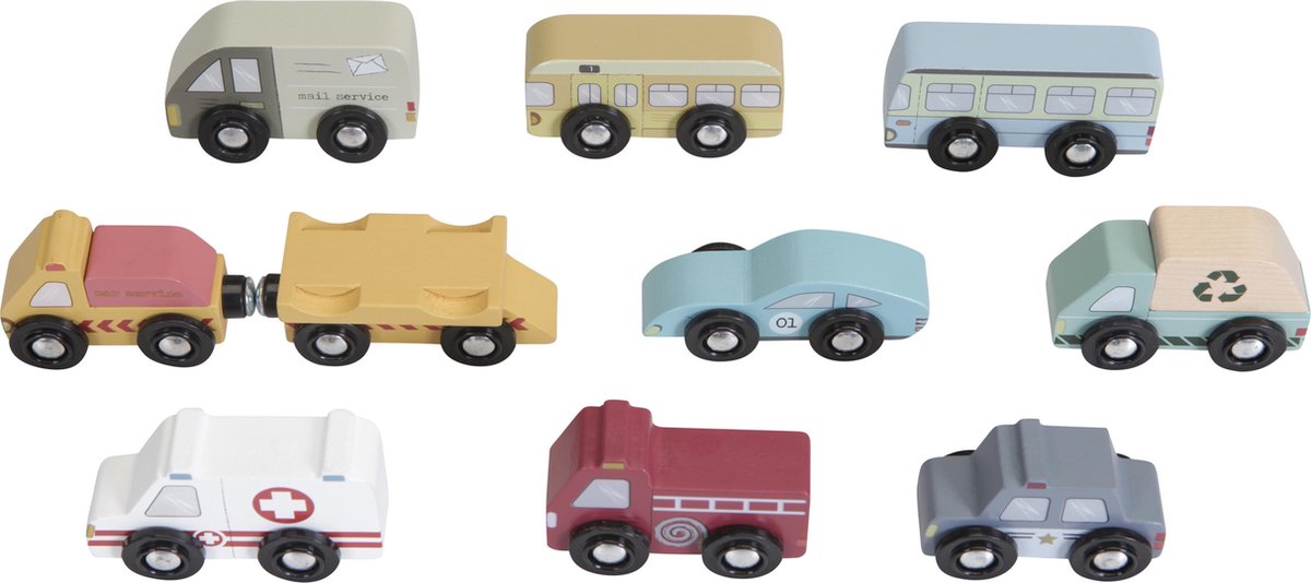 Tiamo Little Dutch Treinbaan Voertuigenset