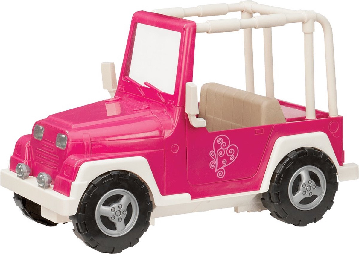 Our Generation poppenjeep My Way And Highways 4 x 4/wit - Rosa