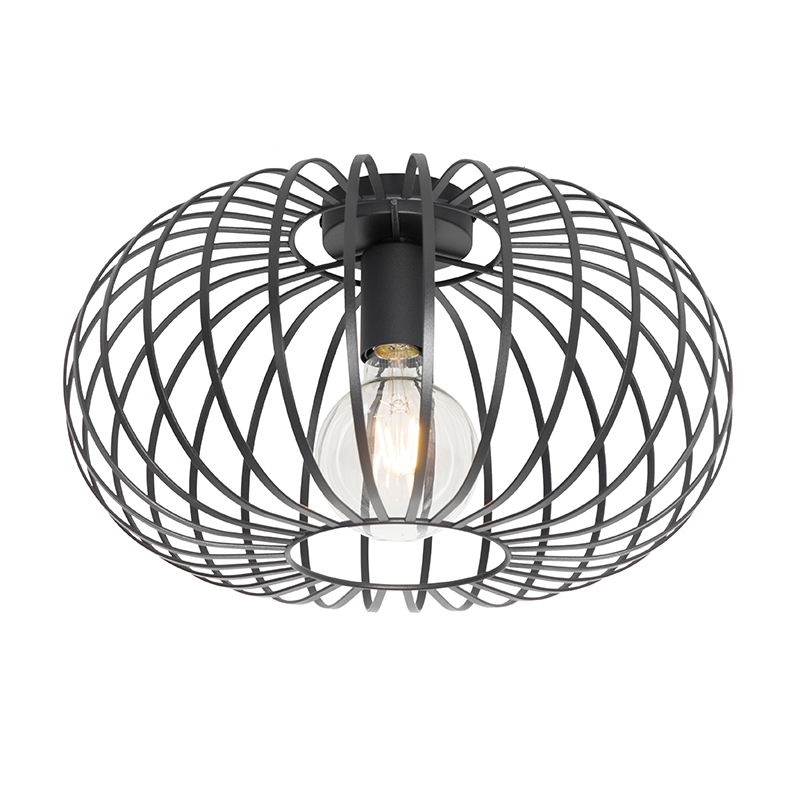 QAZQA Design plafondlamp 39 cm - Johanna - Zwart