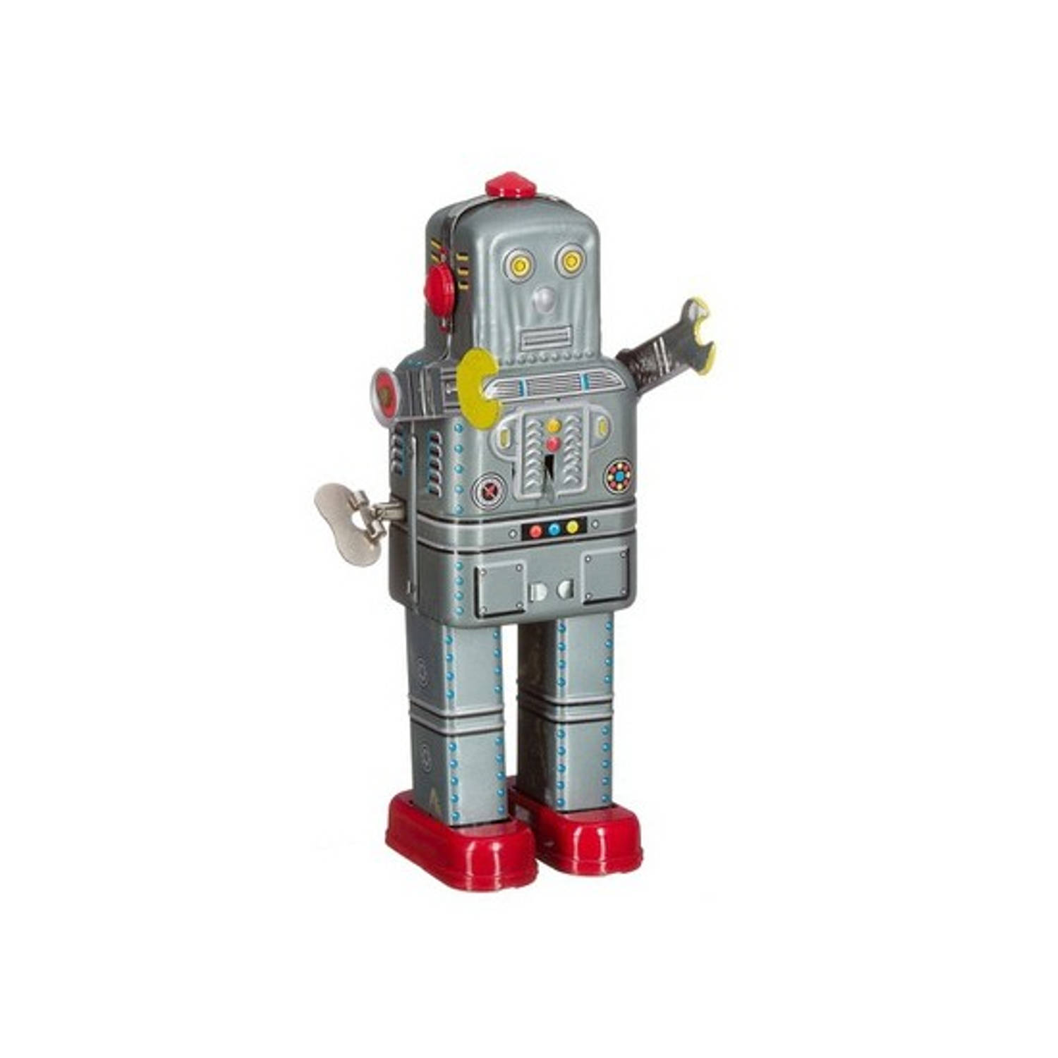 Retro Robot 20 Cm - Grijs