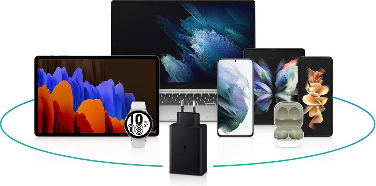 Samsung 65W Power Adapter Trio - Zwart