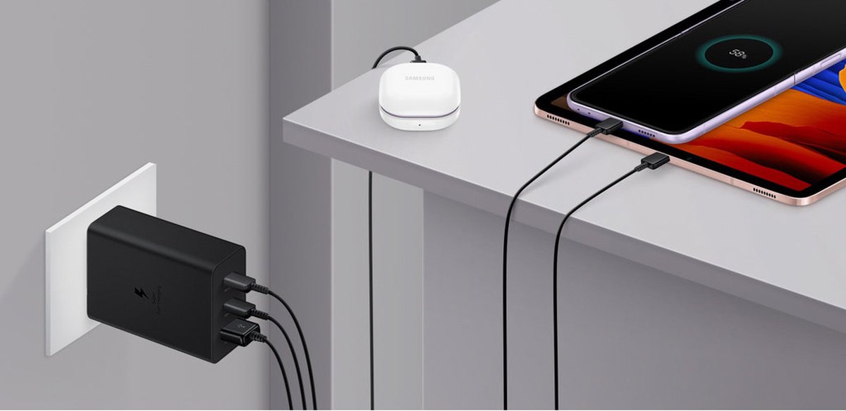 Samsung 65W Power Adapter Trio - Zwart