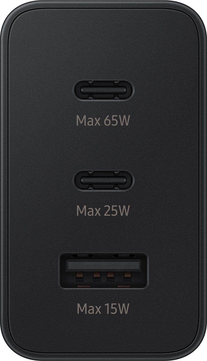 Samsung 65W Power Adapter Trio - Zwart