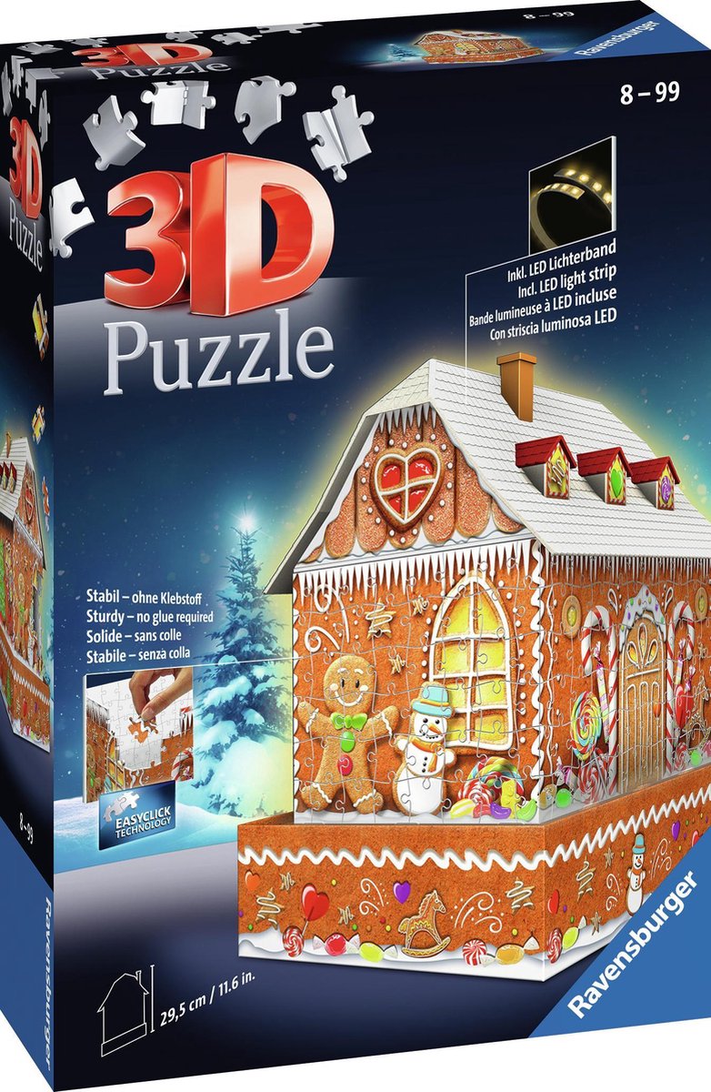 Ravensburger Puzzel 3D Gingerbread House Nacht