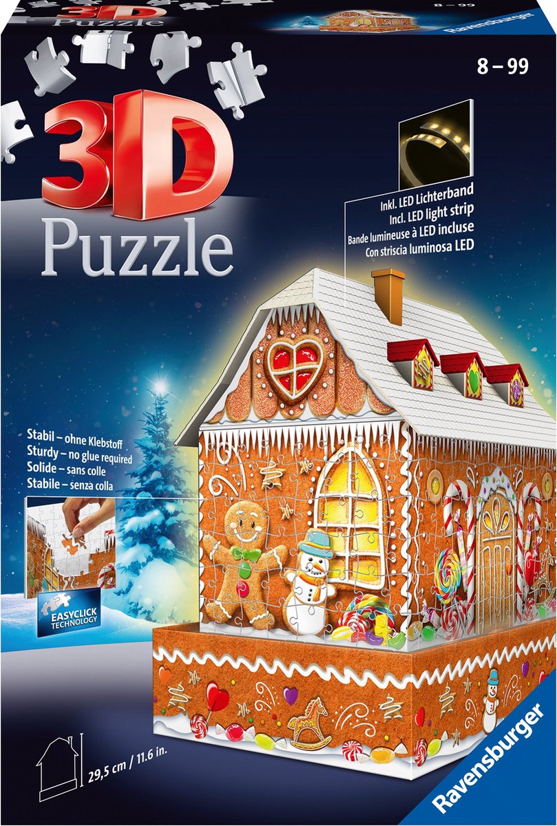 Ravensburger Puzzel 3D Gingerbread House Nacht