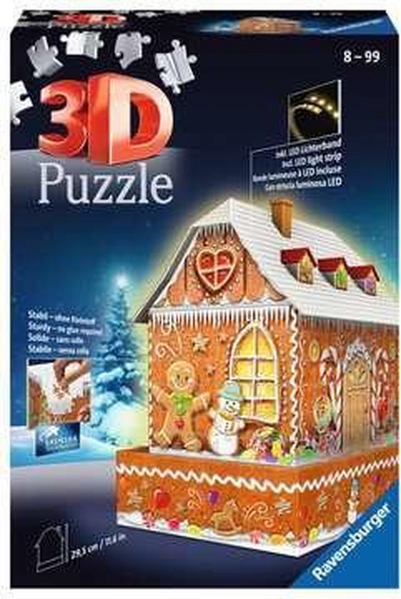 Ravensburger Puzzel 3D Gingerbread House Nacht