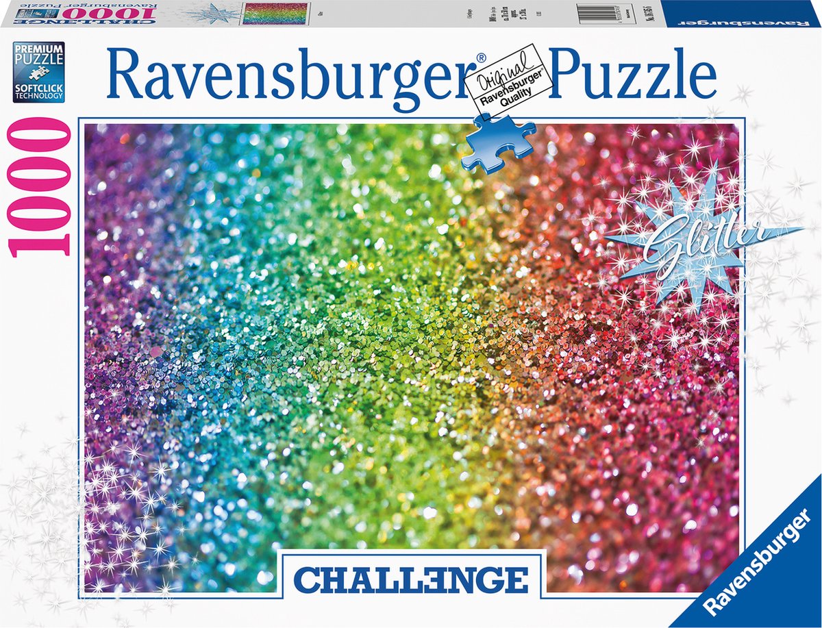 Ravensburger Puzzel Challenge Glitter 1000 Stukjes