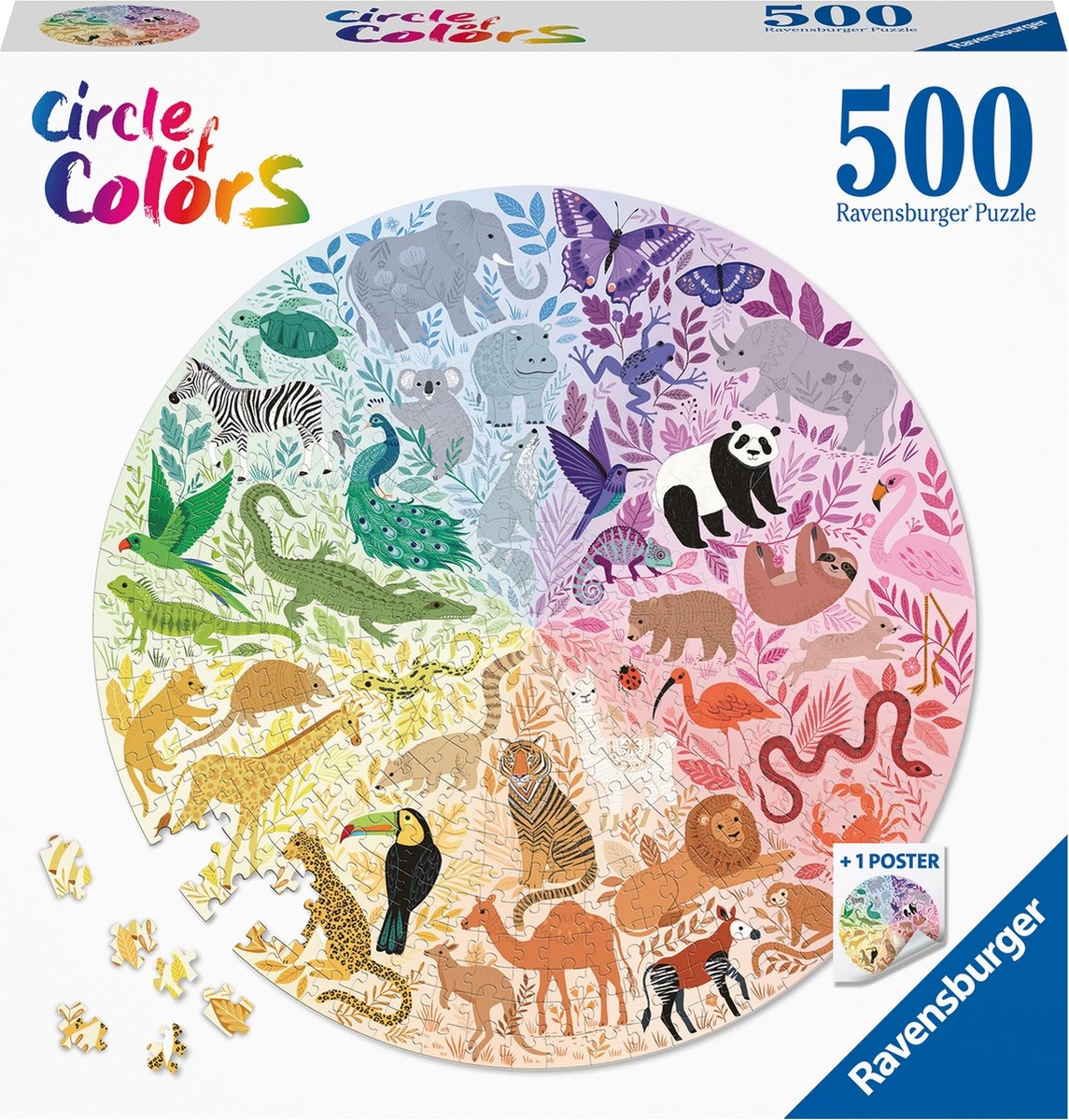 Ravensburger Puzzel Rond Animals 500 Stukjes