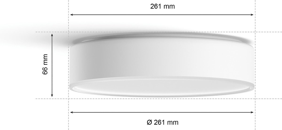 Philips HUE Enrave plafondlamp WA DS 26 cm - Wit