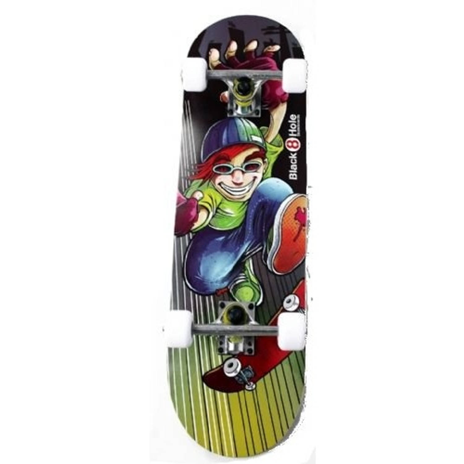 Black 8 Hole Skater Boy Skateboard 71cm