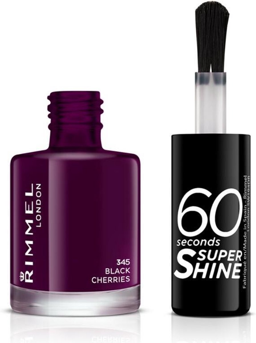 Rimmel Nagellak 60 Seconds Black Cherries - Zwart