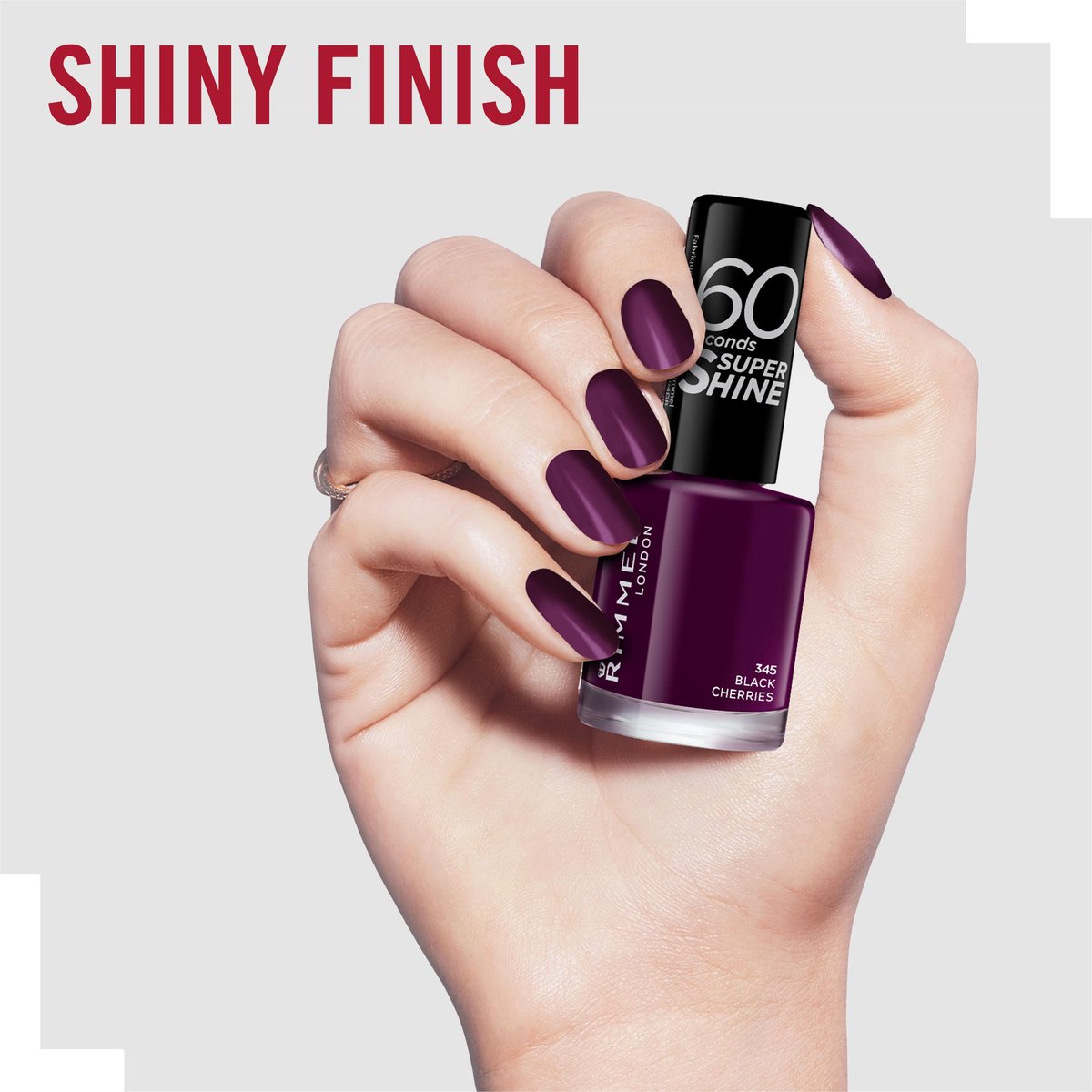 Rimmel Nagellak 60 Seconds Black Cherries - Zwart
