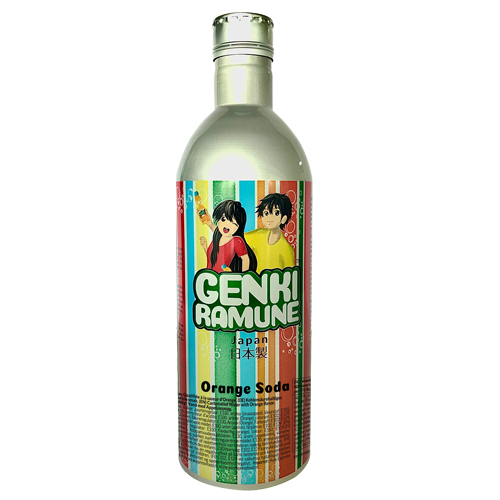 Genki Ramune - Sinaasappel Frisdrank - 24x 500ml