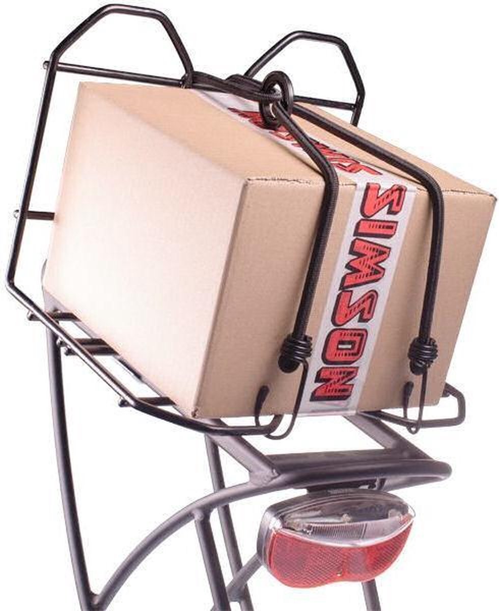 Simson Bagagerekje Met Spinbinder - Zwart