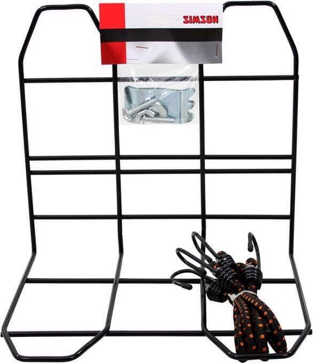 Simson Bagagerekje Met Spinbinder - Zwart