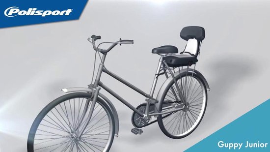 Polisport Fietszitje Achter Guppy Wit/ - Grijs