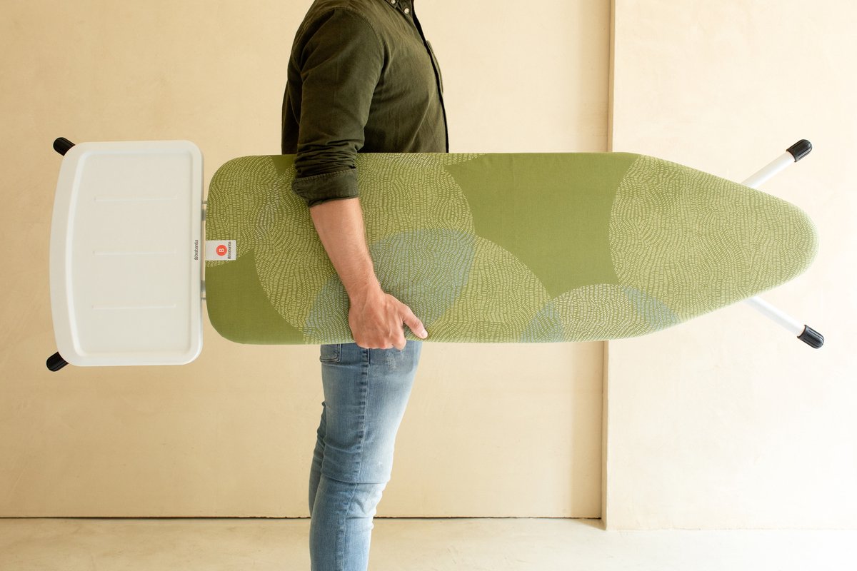 Brabantia Calm Rustle Strijkplank B 124 x 38 cm - Wit - Groen