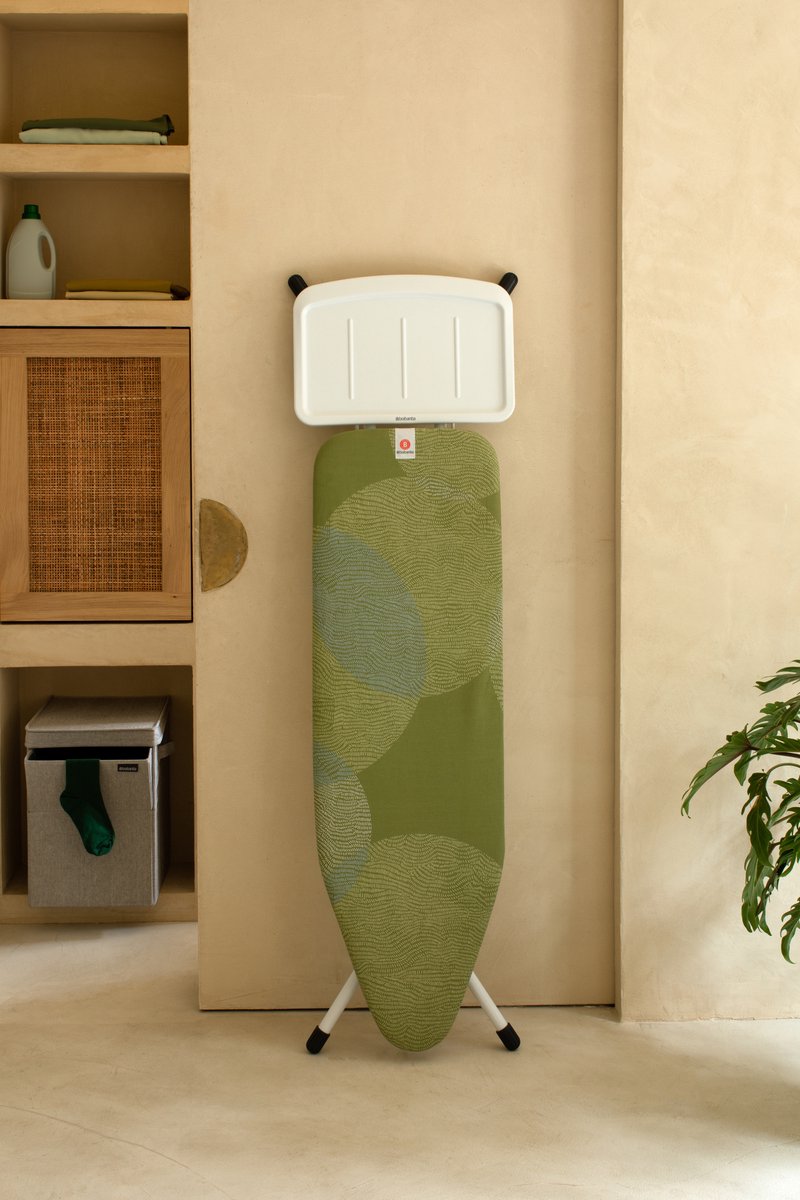 Brabantia Calm Rustle Strijkplank B 124 x 38 cm - Wit - Groen