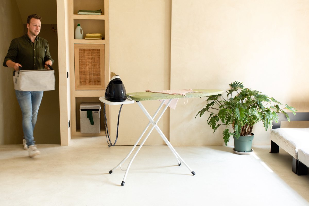 Brabantia Calm Rustle Strijkplank B 124 x 38 cm - Wit - Groen