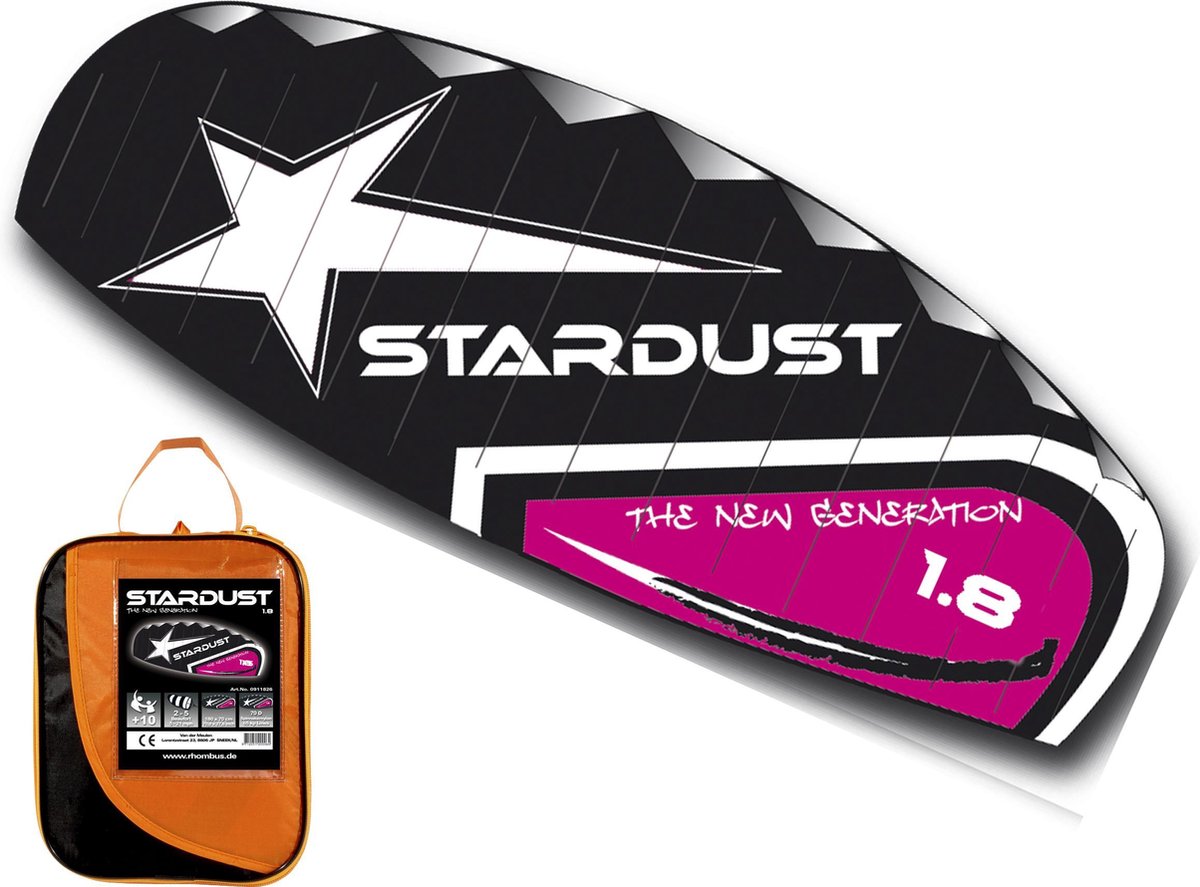 Rhombus Stardust 1.8 Vlieger - Zwart