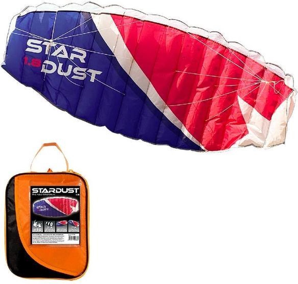 Rhombus Stardust 1.8 Vlieger - Zwart