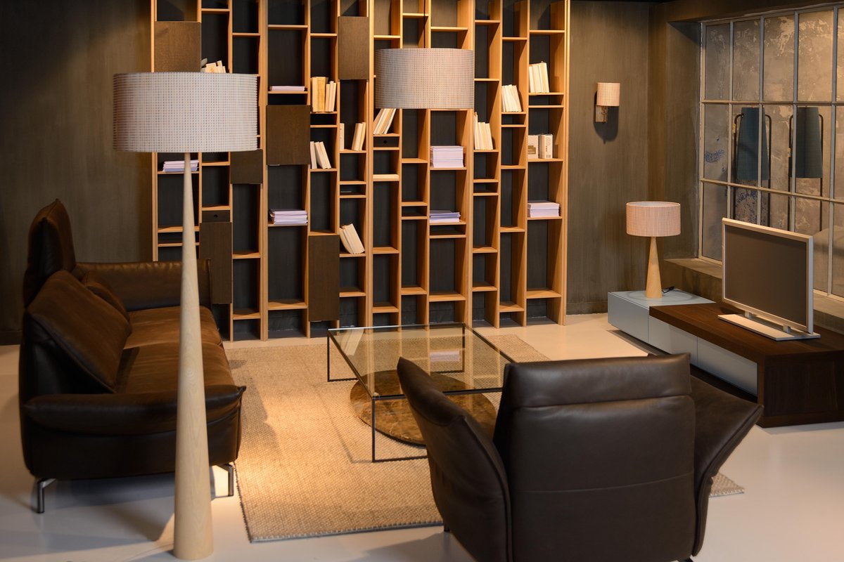 Lucide Tafellamp Conos - H65 Cm - Hout - Beige