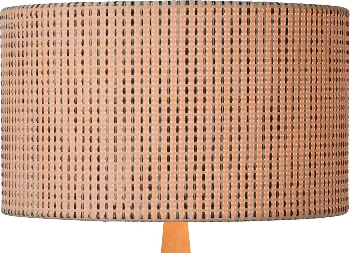 Lucide Tafellamp Conos - H65 Cm - Hout - Beige