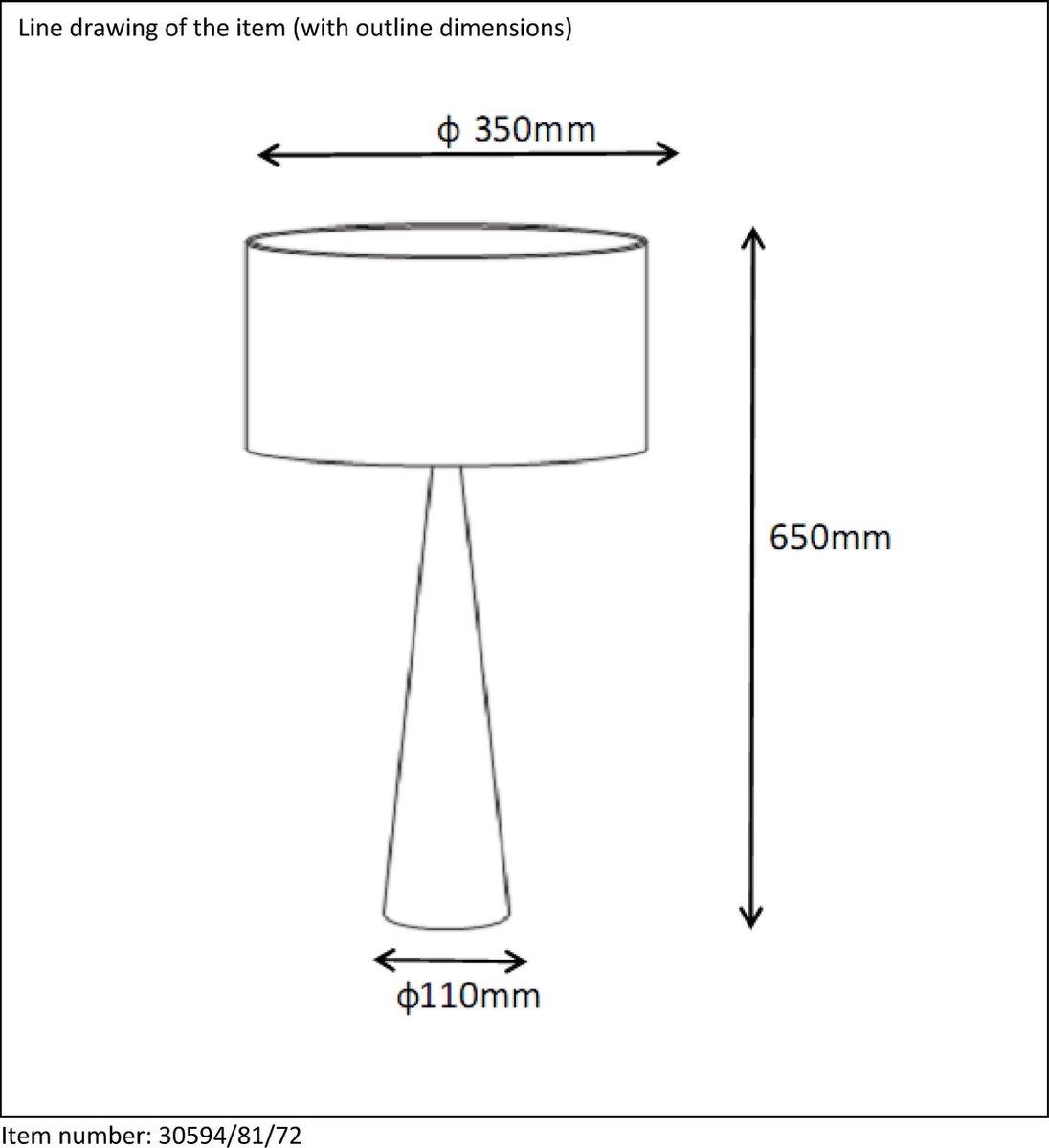 Lucide Tafellamp Conos - H65 Cm - Hout - Beige