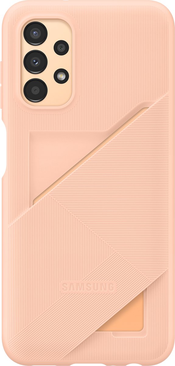 Samsung Galaxy A13 Card Slot Back Cover - Naranjo