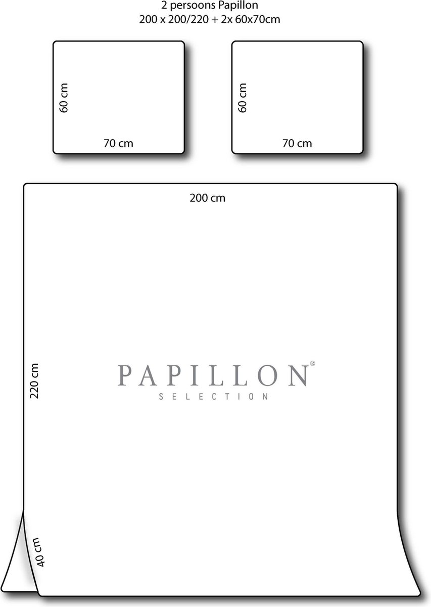 Papillon Dekbedovertrek Mendoza-200x200/220 - Wit