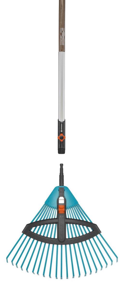GARDENA Combisystem Verstelbare Bladhark - Turquoise