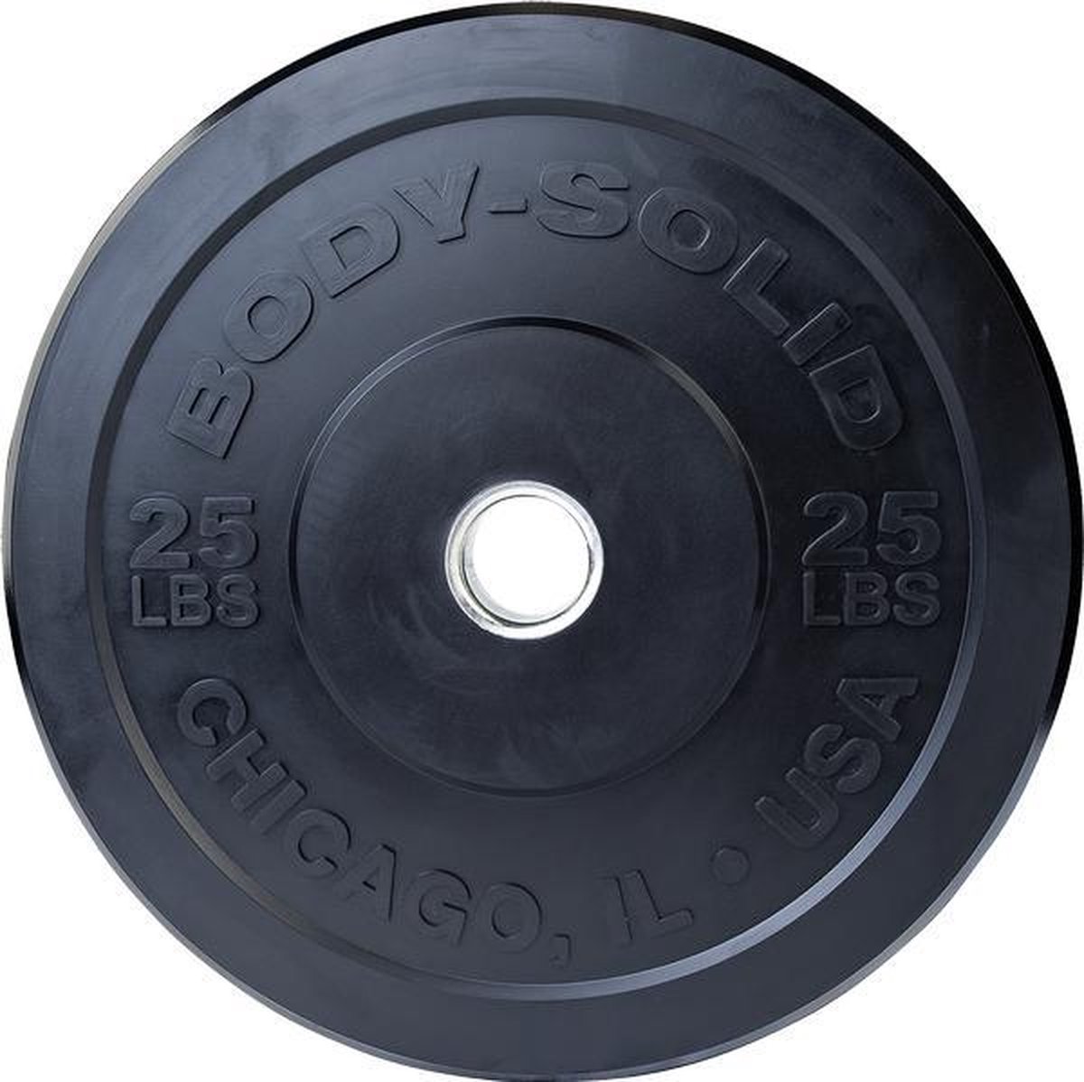 Body-Solid Chicago Extremee Olympische Bumper Plates Obpxk - 15 Kg - Zwart