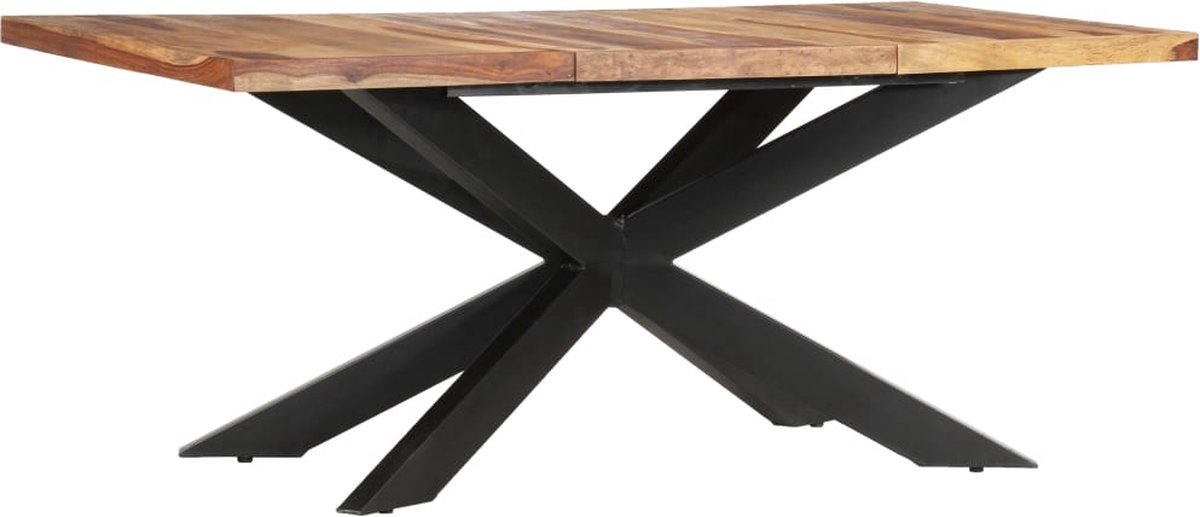 Vidaxl Eettafel 180x90x76 Cm Massief Sheeshamhout - Bruin