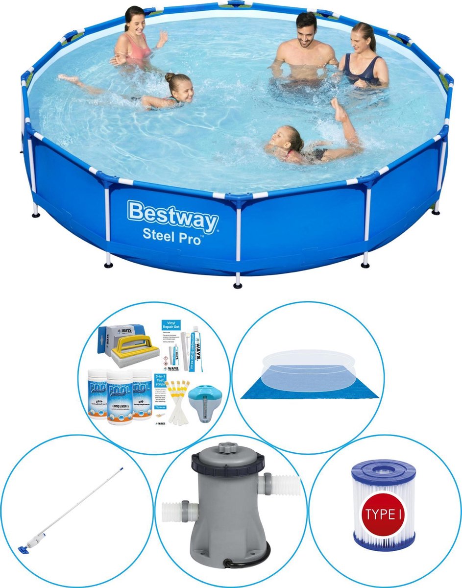 Bestway Steel Pro Rond 366x76 Cm - 6-delig - Zwembad Super Deal - Blauw