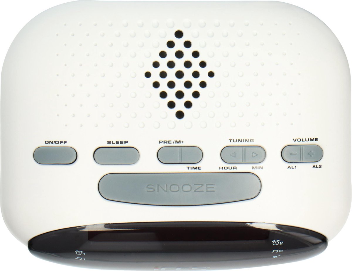 Lenco Fm Wekkerradio Ices Icr-210 White Wit