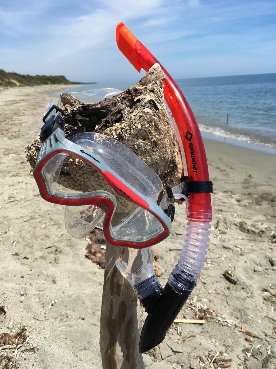 Schildkröt Snorkelset Fiji Unisex 2-delig - Rood