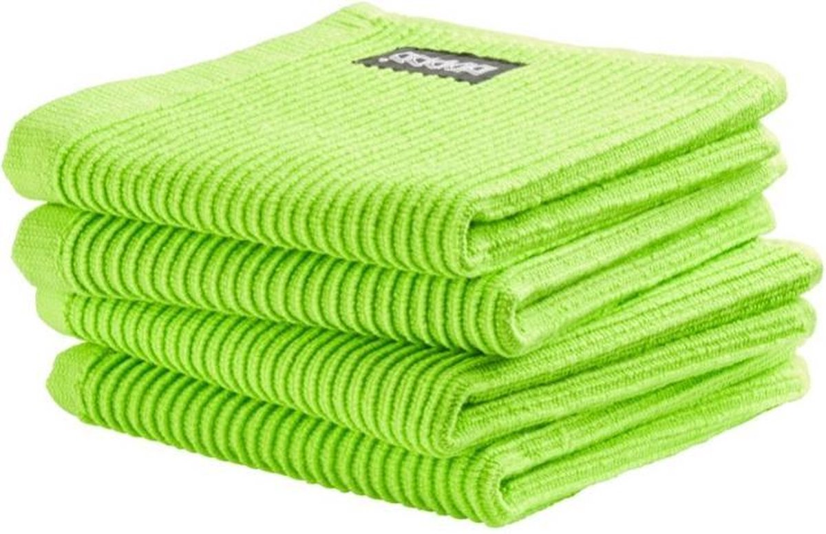 DDDDD Vaatdoek Basic Bright Green (4 Stu - Groen