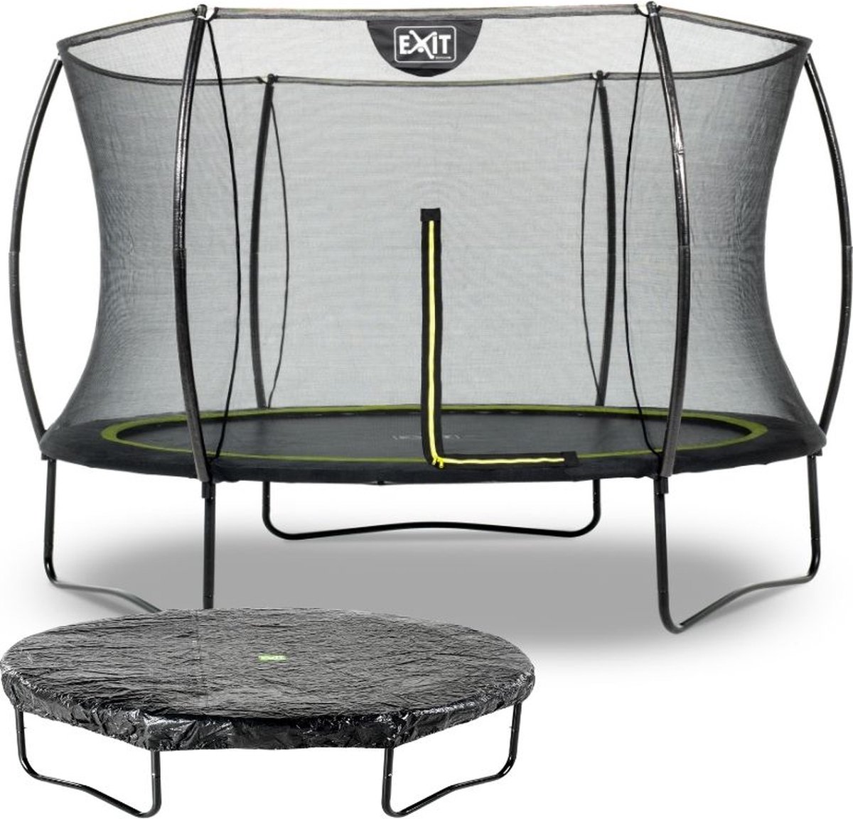 EXIT Toys Exit - Trampoline Met Veiligheidsnet En Afdekhoes - Op Poten - Silhouette - Rond - ø305cm - Zwart