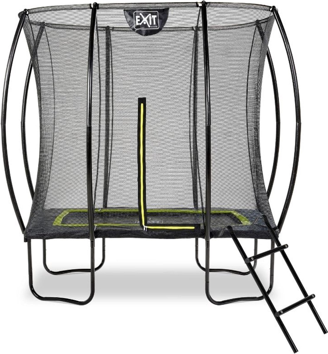 EXIT Toys Exit - Trampoline Met Veiligheidsnet En Ladder - Op Poten - Silhouette - Rechthoekig - 153x214cm - Zwart