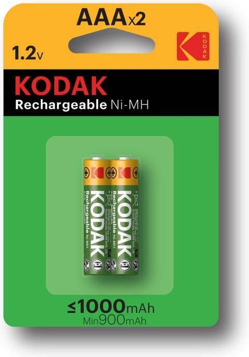 Kodak Rechargeable Ni-mh Aaa Battery 1000mah Blister 2