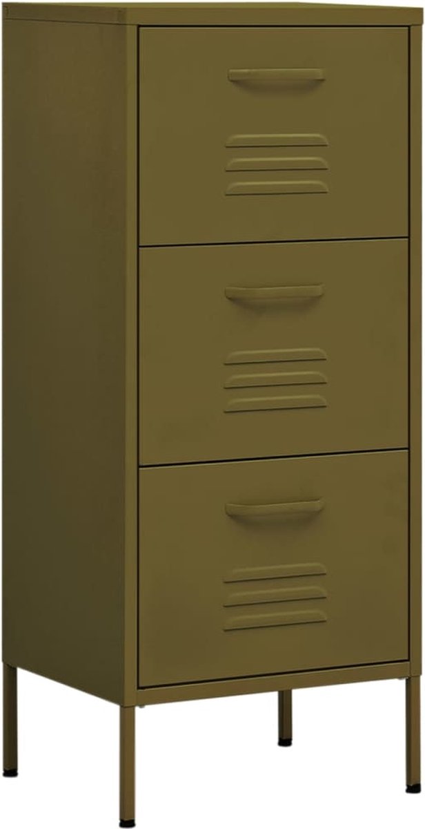 Vidaxl Opbergkast 42,5x35x101,5 Cm Staal - Groen