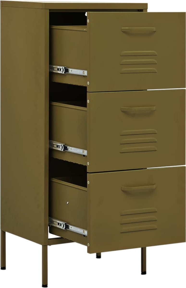 Vidaxl Opbergkast 42,5x35x101,5 Cm Staal - Groen