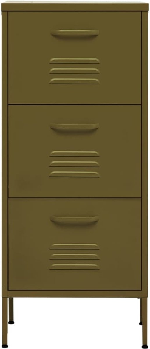 Vidaxl Opbergkast 42,5x35x101,5 Cm Staal - Groen