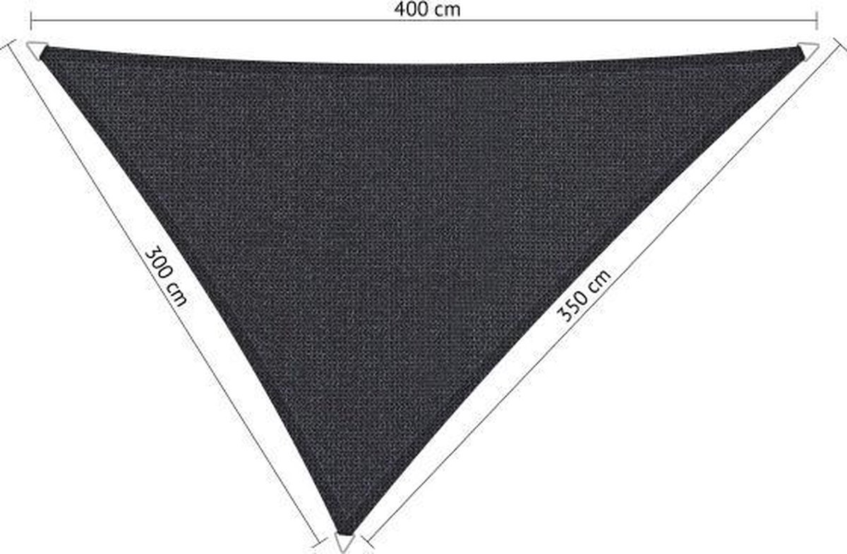 Shadow Comfort Driehoek 3x3,5x4m Carbon Black - Grijs