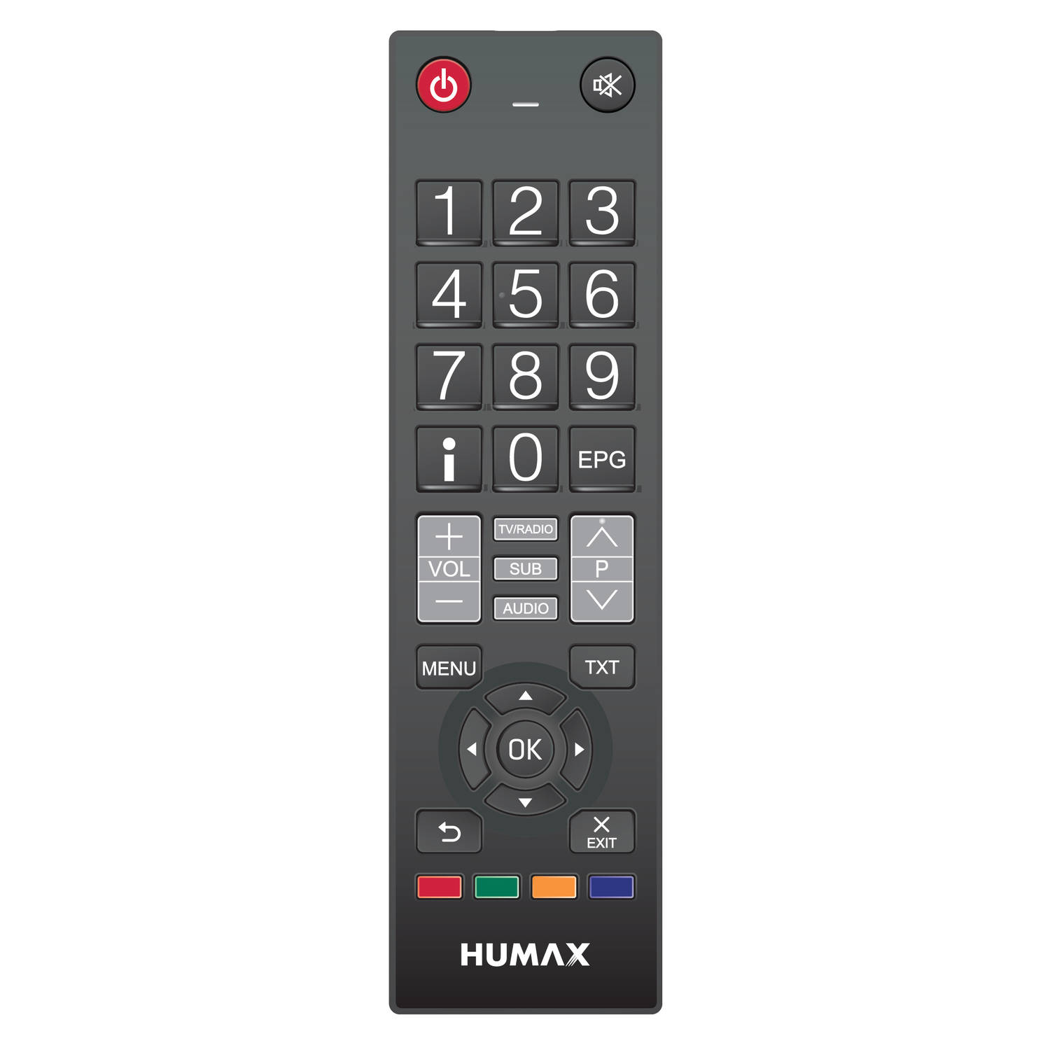 Humax Rcu 398bf28-3 Afstandsbediening Irhd-5550c & Irhd-5500c - Zwart